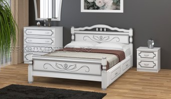 Кровать Карина 5 белый жемчуг